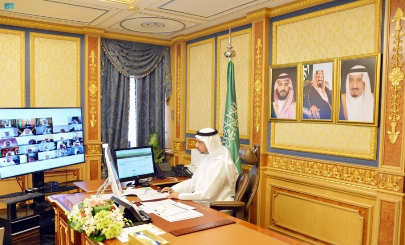 من جلسة الشورى عبر الاتصال المرئي (مكة)