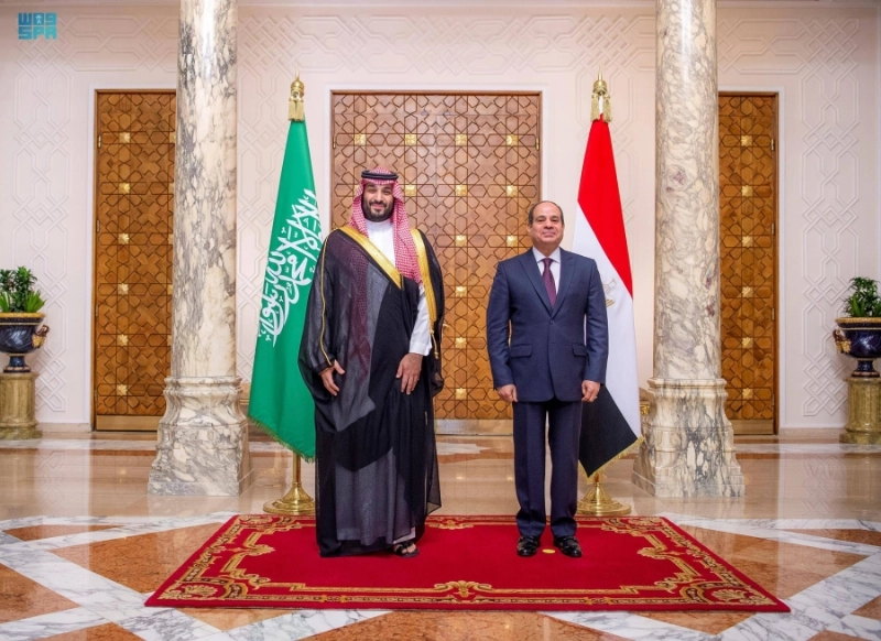 الأمير محمد بن سلمان خلال لقائه عبدالفتاح السيسي (واس)