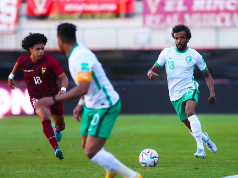 من مباراة السعودية وفنزويلا وديا