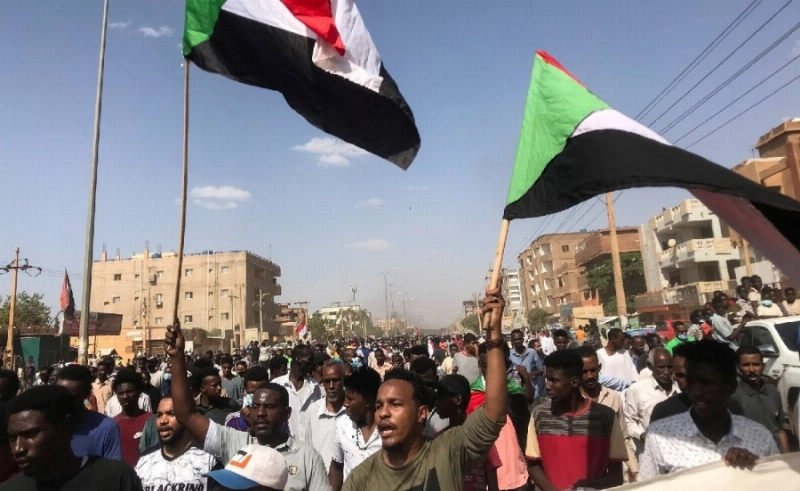 جانب من مظاهرات السودان (مكة)