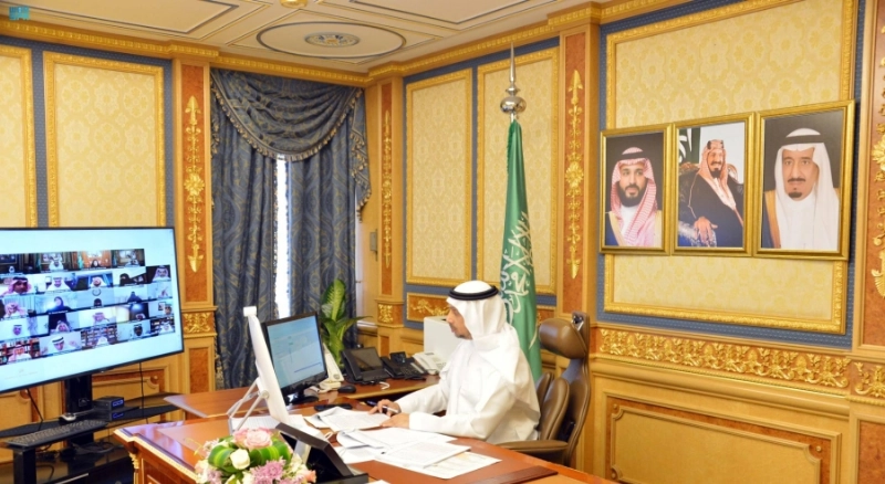 من جلسة الشورى أمس عبر الاتصال المرئي (مكة)