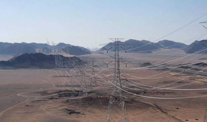 أطول خط ربط هوائي للكهرباء بالمملكة بين المدينة والقصيم