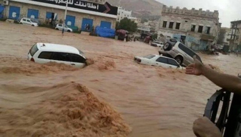 جانب من سيول صنعاء (مكة)