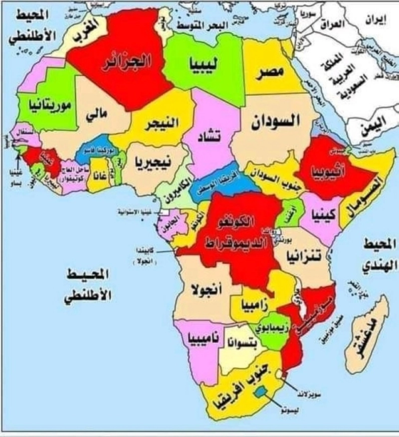 خريطة أفريقيا