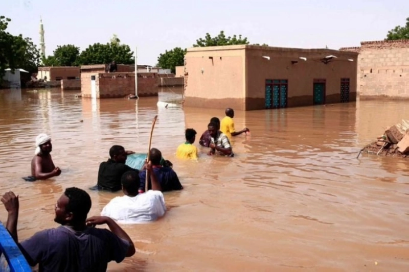 صورة متداولة للسيول في السودان (مكة)