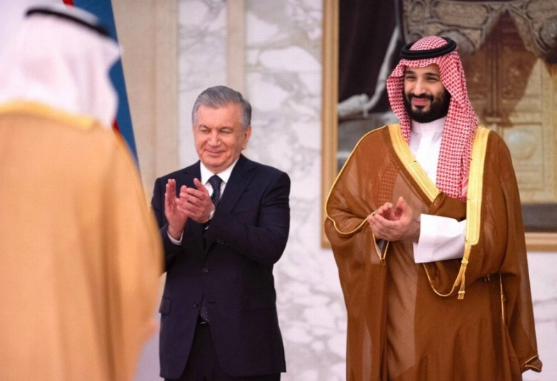 من مراسم الاستقبال