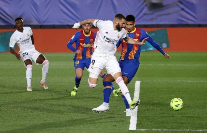 من مباراة الريال أمام برشلونة خلال جائحة كورونا