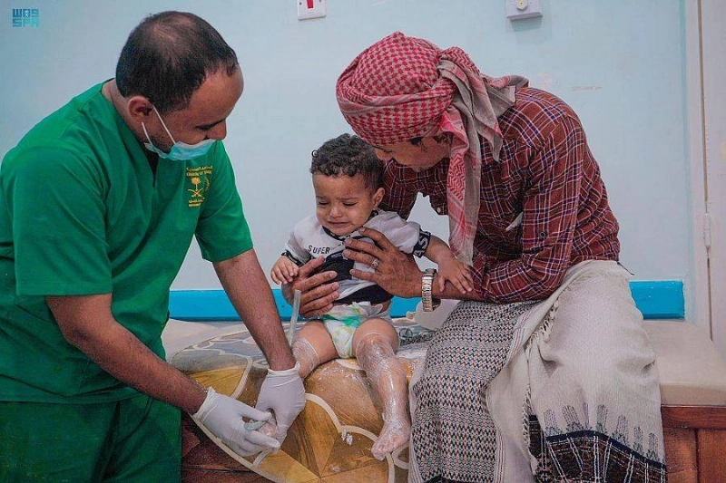 عملية تعويضية لطفل صغير في قدمه