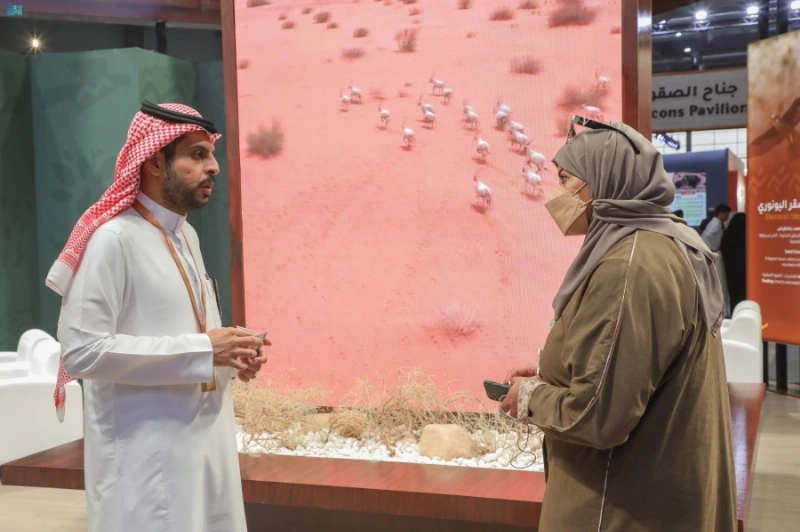 من مشاركة المحمية في معرض الصقور والصيد (مكة)