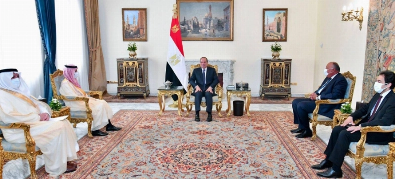 السيسي خلال استقباله وزير الخارجية (مكة)