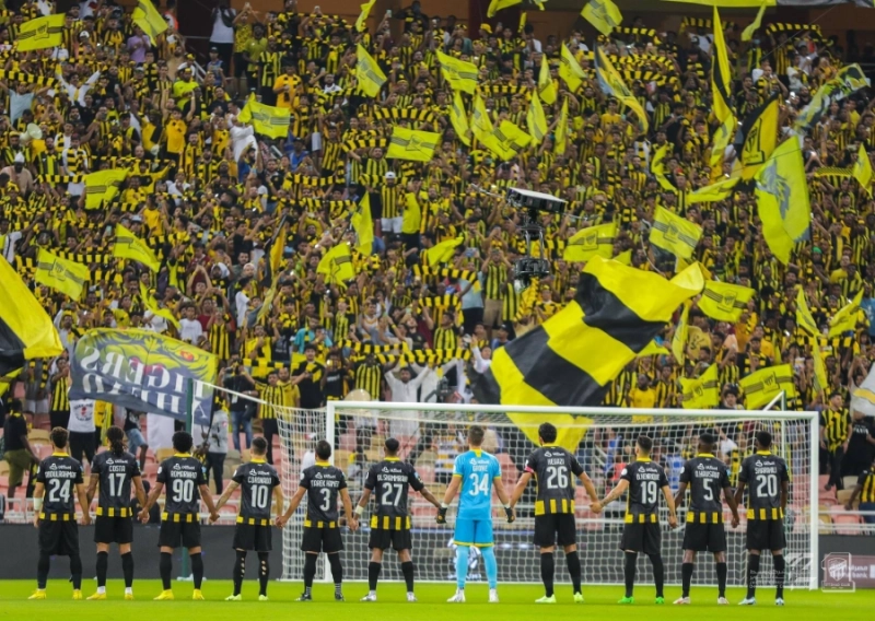 جماهير الاتحاد خلال مباراة الاتفاق