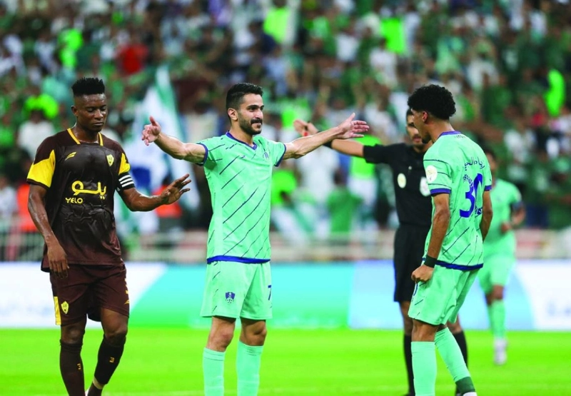 عبدالله المقرن بعد تسجيله الهدف