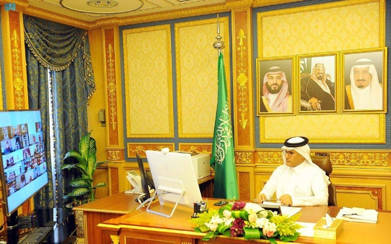 من جلسة الشورى عبر الاتصال المرئي (مكة)