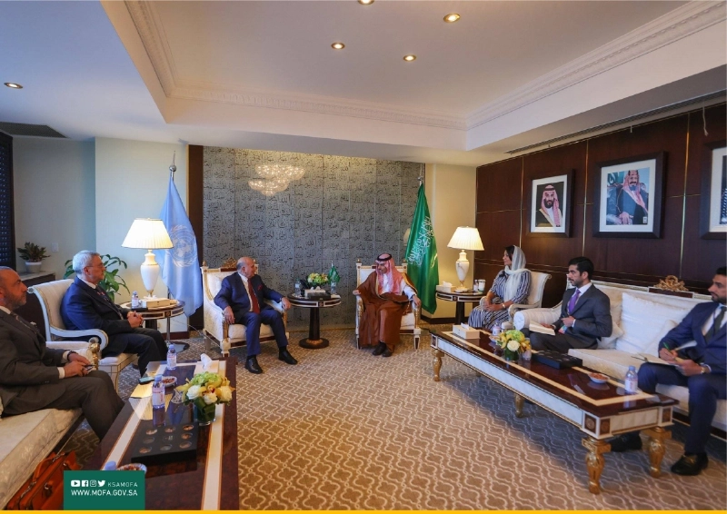 لقاء الوفد السعودي مع نظيره العراقي بنيويورك