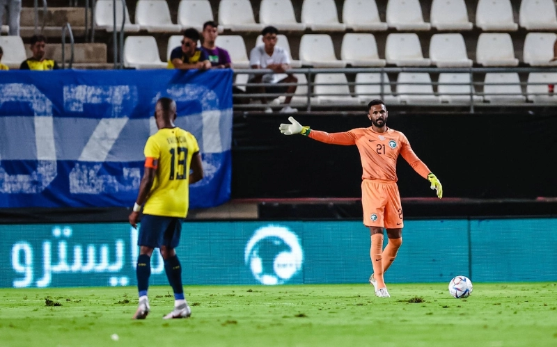 محمد العويس خلال المباراة