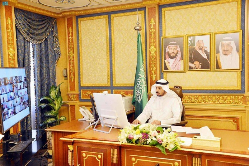 من جلسة الشورى عبر الاتصال المرئي (مكة)