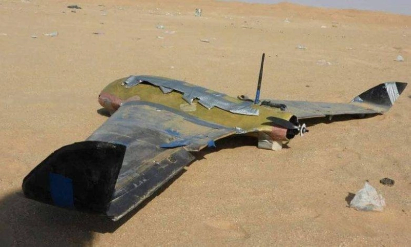 الطائرة المسيرة عقب سقوطها