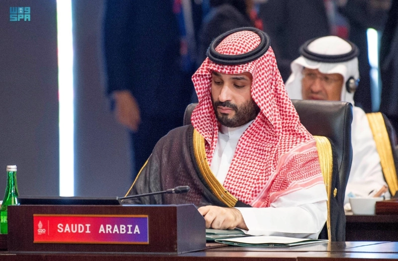 الأمير محمد بن سلمان لدى ترؤسه وفد المملكة في قمة العشرين