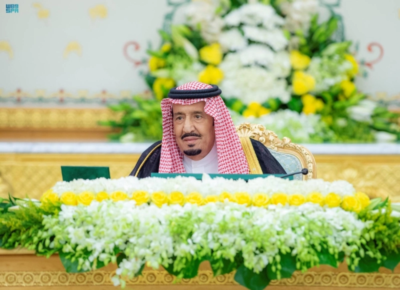 خادم الحرمين مترئسا جلسة مجلس الوزراء (واس)