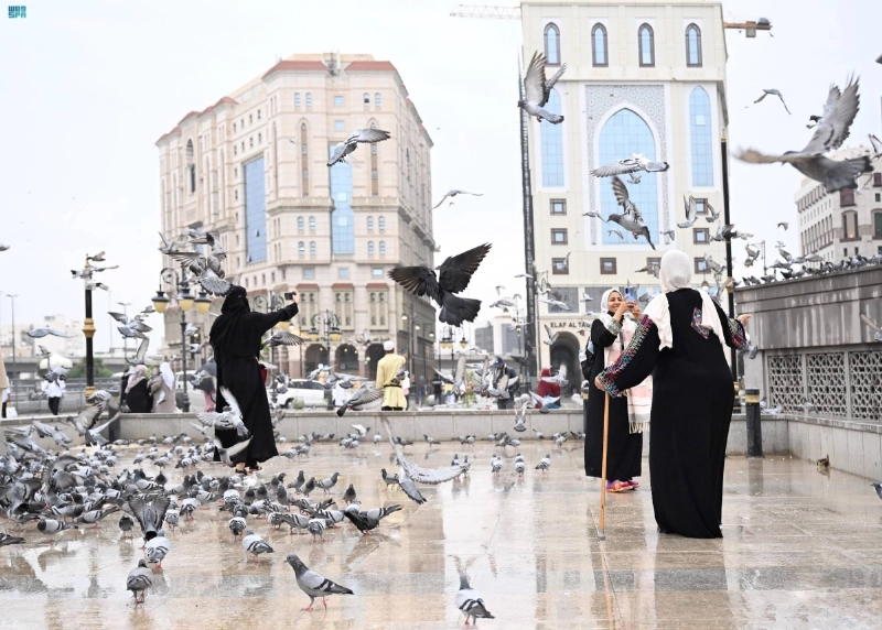 عوائل خرجت بعد الأمطار (مكة)