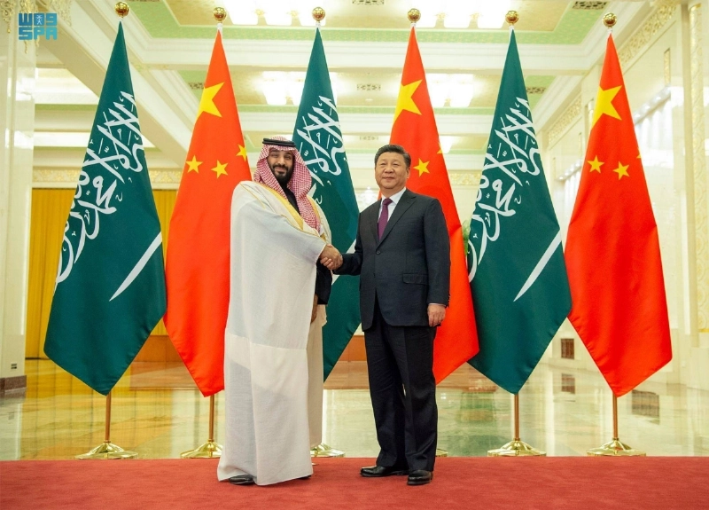 ولي العهد والرئيس الصيني في لقاء سابق