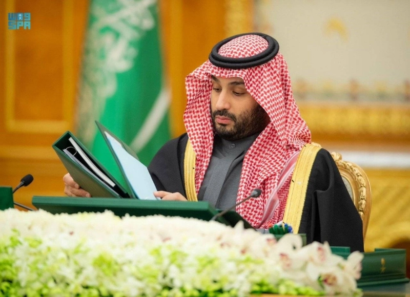 ولي العهد خلال جلسة مجلس الوزراء
