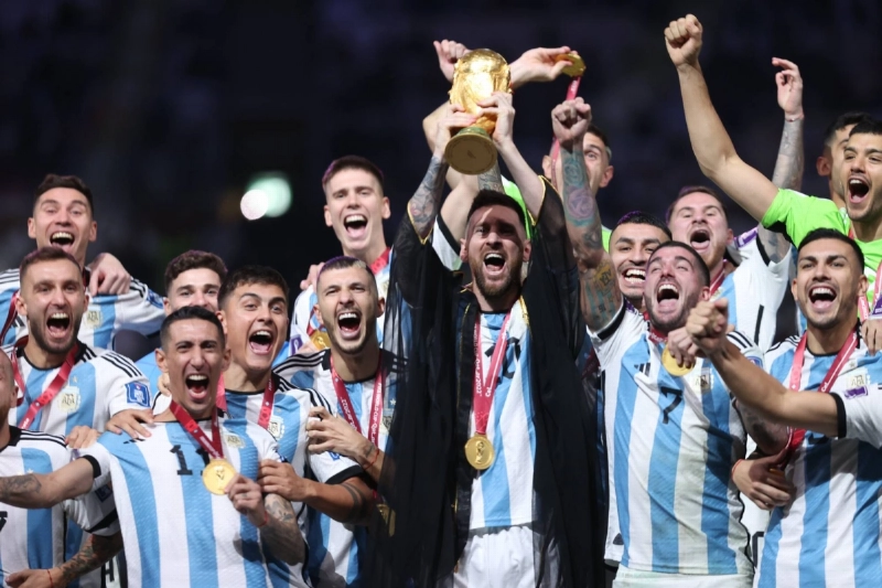 جانب من تتويج الأرجنتين بكأس العالم