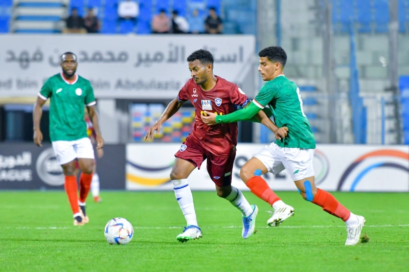 من لقاء الأتفاق وأبها في الدوري السعودي الرديف