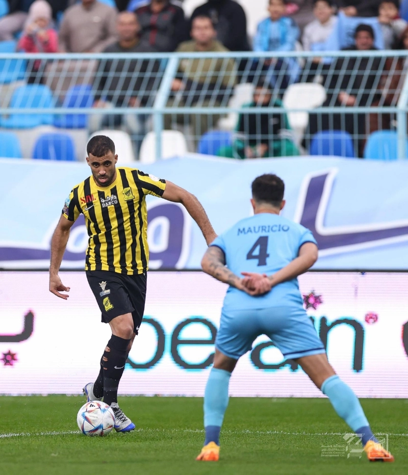 من مباراة الاتحاد والباطن