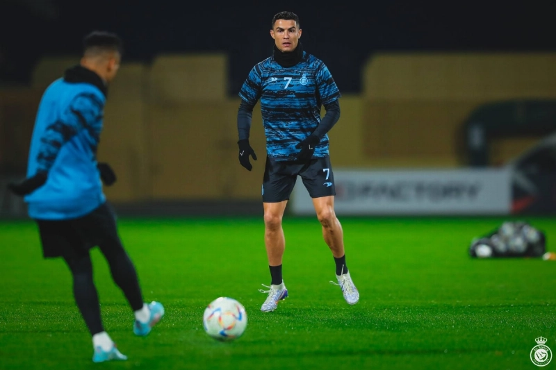 رونالدو في تدريبات النصر
