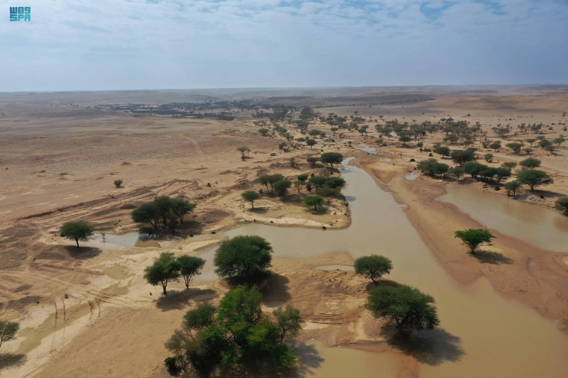 مزارع ومياه وسط الجبال (مكة)