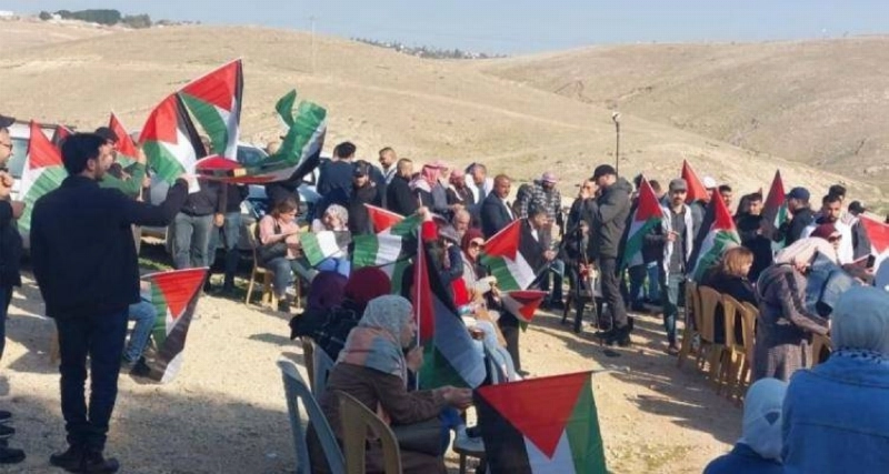 فلسطينيون يعتصمون في الخان الأحمر (مكة)