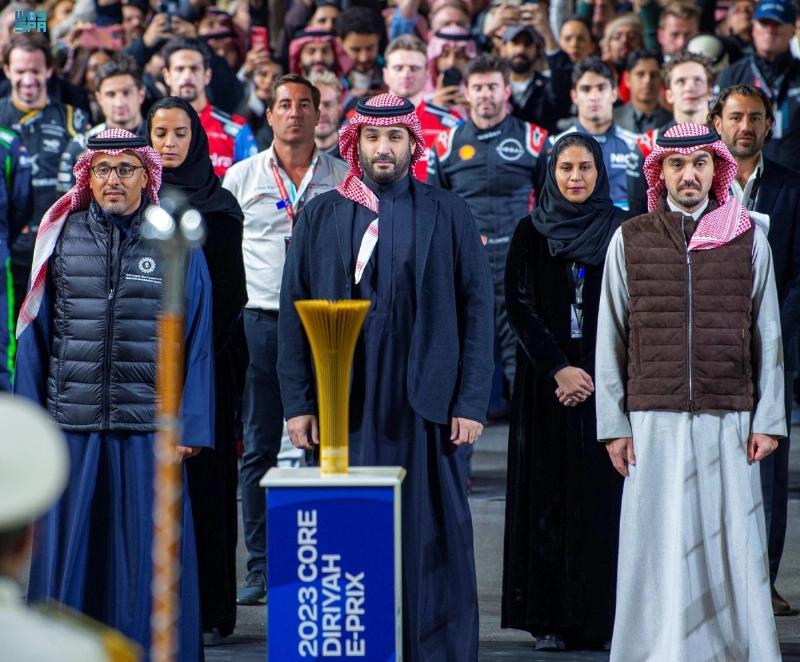 الأمير محمد بن سلمان خلال مراسم السلام الملكي (واس)