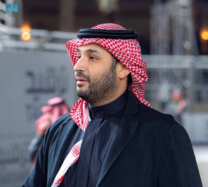 الأمير محمد بن سلمان لدى وصوله إلى مضمار السباق (واس)