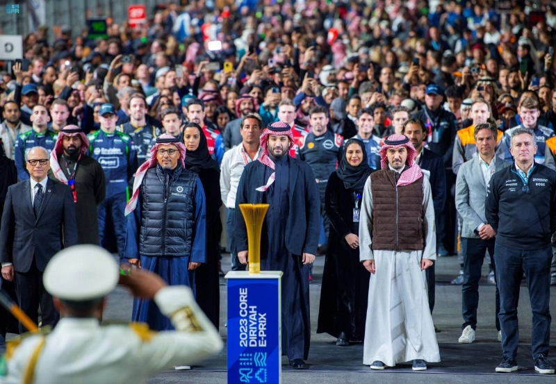 الأمير محمد بن سلمان خلال مراسم السلام الملكي (واس)