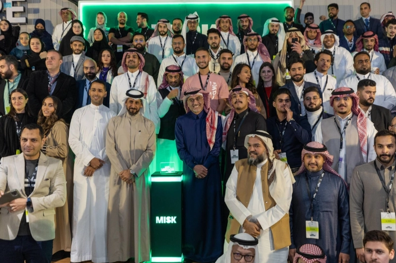 جانب من الاحتفاء خلال معرض «مسك الانطلاق» (مكة)