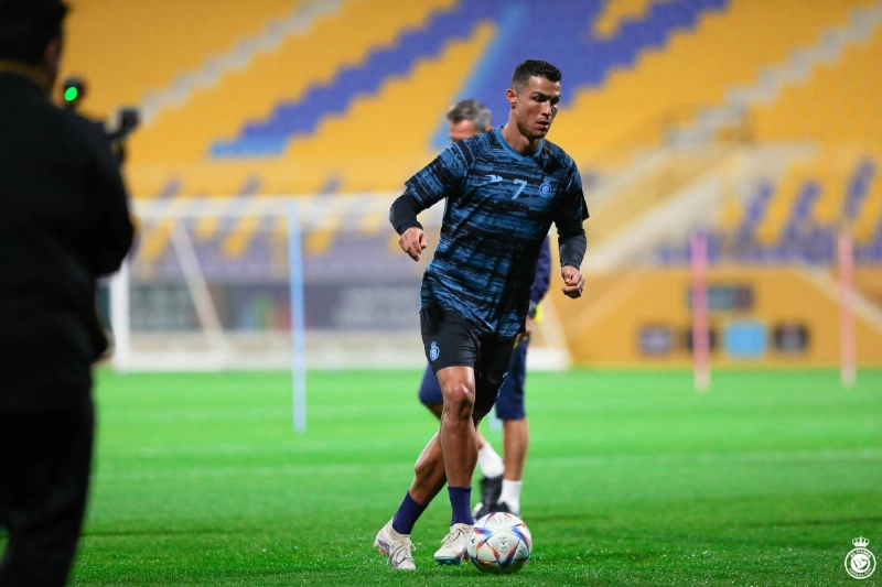 رونالدو في تدريبات النصر