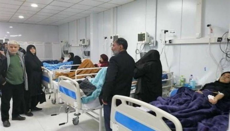 الطالبات بعد تحويلهن للمستشفى