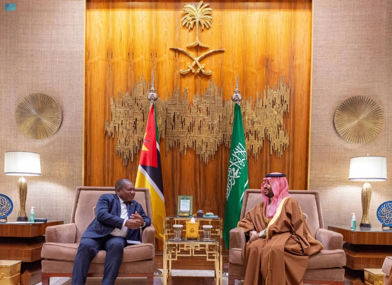 الأمير محمد بن سلمان لدى استقباله فيليب جاسينتو نيوسي (واس)