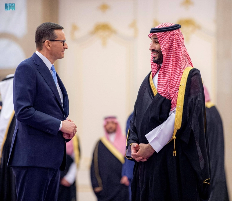 الأمير محمد بن سلمان خلال استقباله ماتيوس مورافيسكي (واس)