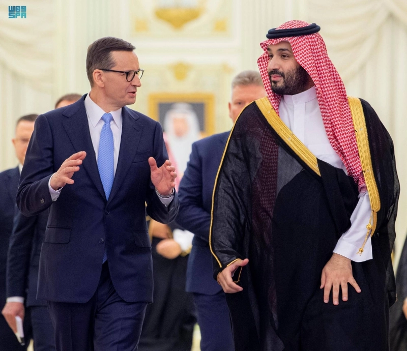 الأمير محمد بن سلمان خلال استقباله ماتيوس مورافيسكي (واس)