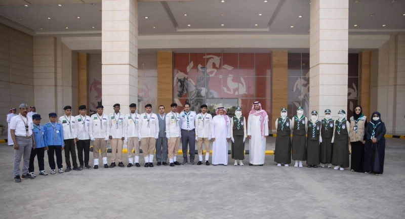 يوسف البنيان خلال مشاركته في الاحتفاء بيوم العلم (مكة)