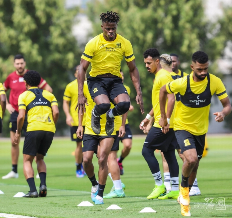 من استعدادات الاتحاد للمباراة