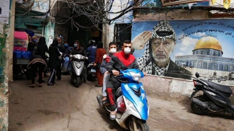 مشهد داخل المخيم الفلسطيني الأشهر