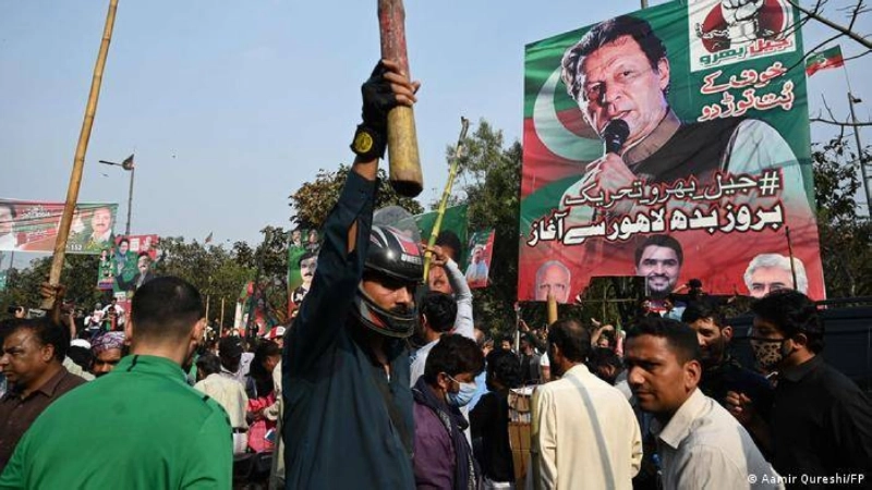 من احتجاجات أنصار عمران خان (مكة)
