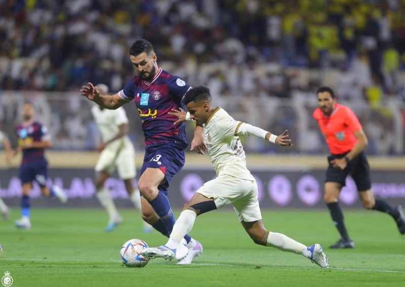جانب من مباراة النصر والعدالة