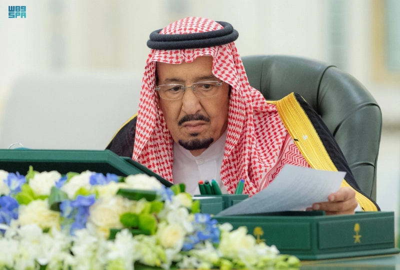 خادم الحرمين لدى ترؤسه جلسة مجلس الوزراء (واس)