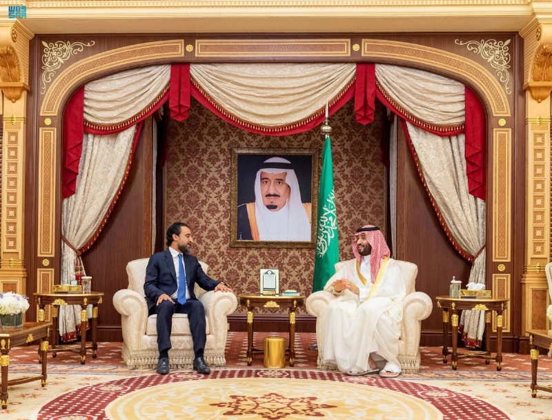 الأمير محمد بن سلمان خلال مراسم الاستقبال وجلسة المباحثات مع سلطان بروناي دار السلام في جدة