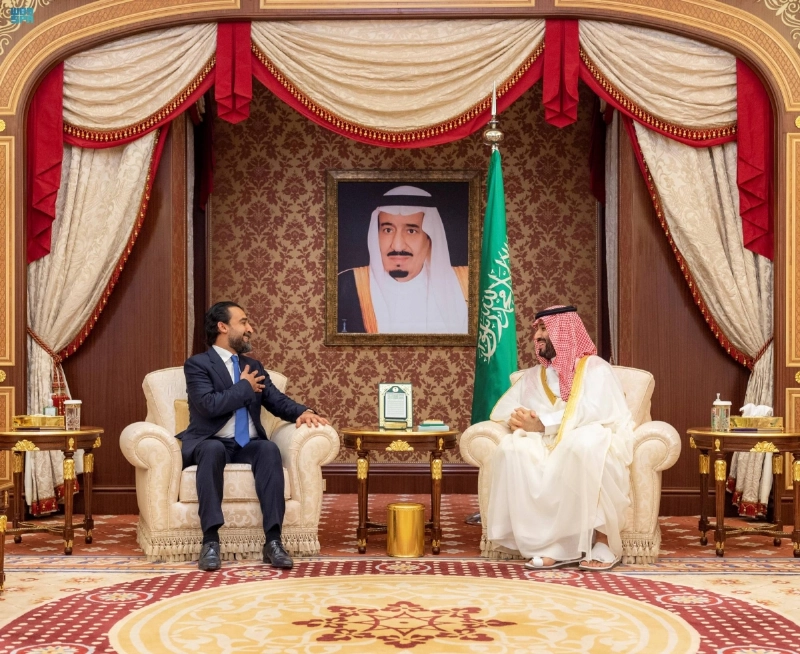 .. ولدى اجتماعه برئيس مجلس النواب العراقي (واس)
