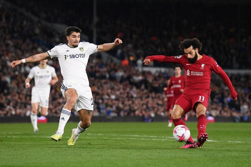 محمد صلاح خلال مباراة ليدز